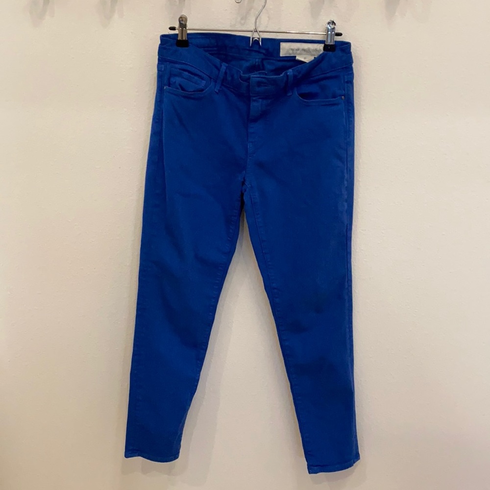 Bright blue straight jeans